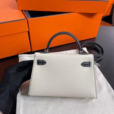 wholesale quality hermes kelly mini ii epson phw bicolor craie match noir